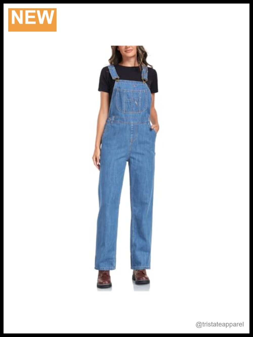 HISEA Denim Bib Overalls Loose Fit Work Jumpsuits Adjustable Straps